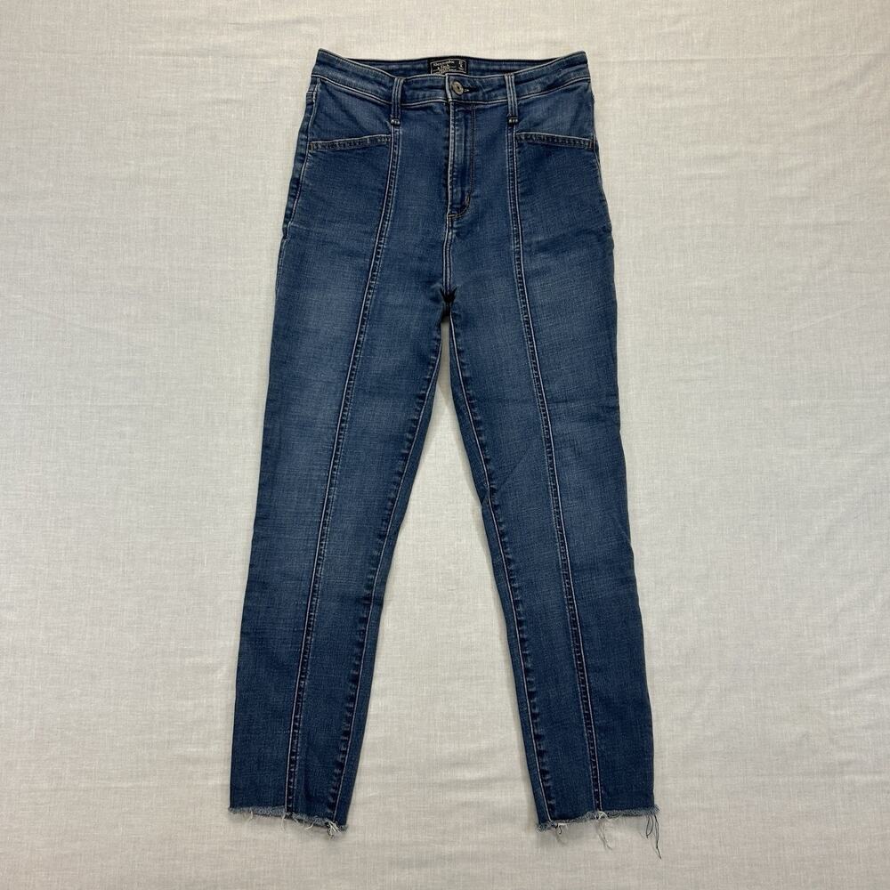 Abercrombie & Fitch High Rise Super Skinny Ankle Jeans Women's 4S Center Seam 27